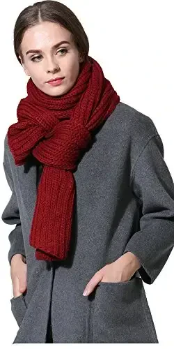 NEOSAN Women Men Winter Thick Cable Knit Wrap Chunky Warm Scarf - 3