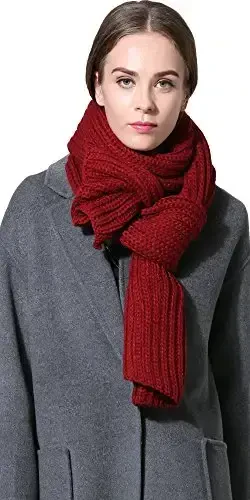 NEOSAN Women Men Winter Thick Cable Knit Wrap Chunky Warm Scarf - 6
