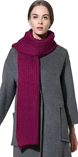 NEOSAN Women Men Winter Thick Cable Knit Wrap Chunky Warm Scarf 