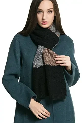 NEOSAN Women Men Winter Thick Cable Knit Wrap Chunky Warm Scarf - 1