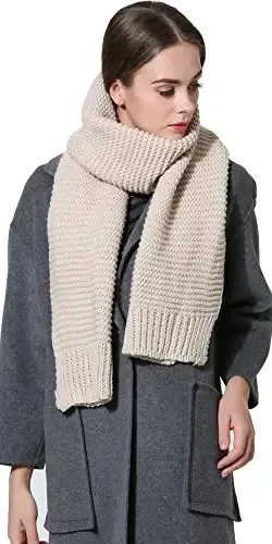 NEOSAN Women Men Winter Thick Cable Knit Wrap Chunky Warm Scarf - 2