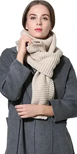 NEOSAN Women Men Winter Thick Cable Knit Wrap Chunky Warm Scarf - 6