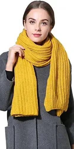 NEOSAN Women Men Winter Thick Cable Knit Wrap Chunky Warm Scarf - 2