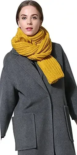 NEOSAN Women Men Winter Thick Cable Knit Wrap Chunky Warm Scarf - 5