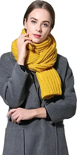 NEOSAN Women Men Winter Thick Cable Knit Wrap Chunky Warm Scarf - 6