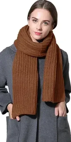 NEOSAN Women Men Winter Thick Cable Knit Wrap Chunky Warm Scarf - 3