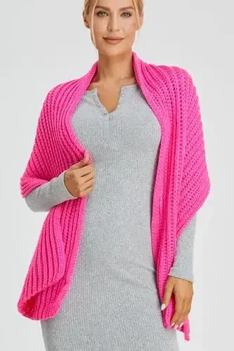 NEOSAN Women Men Winter Thick Cable Knit Wrap Chunky Warm Scarf - 5