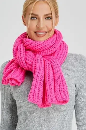 NEOSAN Women Men Winter Thick Cable Knit Wrap Chunky Warm Scarf - 6