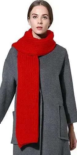 NEOSAN Women Men Winter Thick Cable Knit Wrap Chunky Warm Scarf 