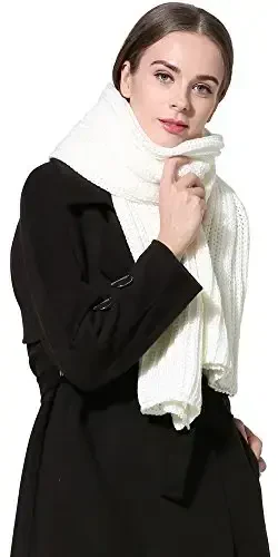 NEOSAN Women Men Winter Thick Cable Knit Wrap Chunky Warm Scarf - 3