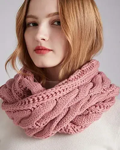 NEOSAN Womens Thick Ribbed Knit Winter Infinity Circle Loop Scarf - 2