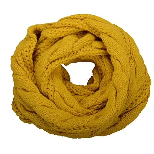 NEOSAN Womens Thick Ribbed Knit Winter Infinity Circle Loop Scarf - 14