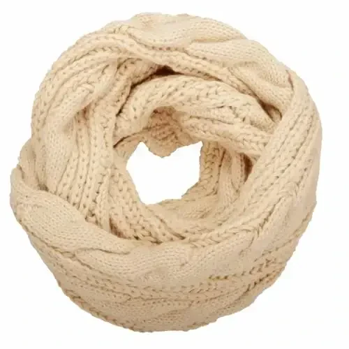 NEOSAN Womens Thick Ribbed Knit Winter Infinity Circle Loop Scarf - 1