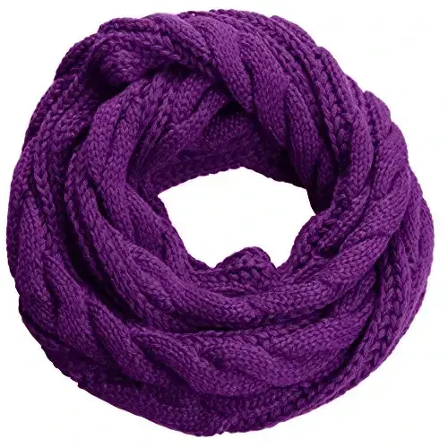 NEOSAN Womens Thick Ribbed Knit Winter Infinity Circle Loop Scarf - NEOSAN