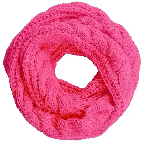 NEOSAN Womens Thick Ribbed Knit Winter Infinity Circle Loop Scarf 