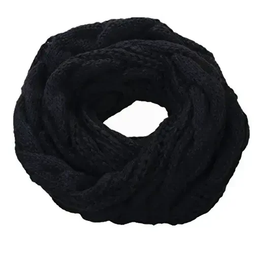 NEOSAN Womens Thick Ribbed Knit Winter Infinity Circle Loop Scarf - 1