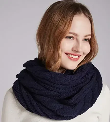 NEOSAN Womens Thick Ribbed Knit Winter Infinity Circle Loop Scarf - NEOSAN (1)