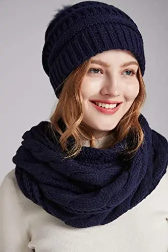 NEOSAN Womens Thick Ribbed Knit Winter Infinity Circle Loop Scarf - 7