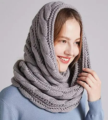 NEOSAN Womens Thick Ribbed Knit Winter Infinity Circle Loop Scarf - 5