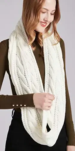 NEOSAN Womens Thick Ribbed Knit Winter Infinity Circle Loop Scarf - 7