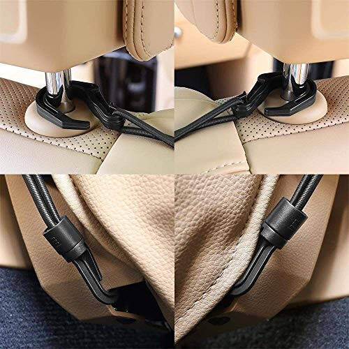 NEOUZA Car Mesh Organizer, Seat Back Net Bag, Barrier of Back seat Front Seat Pet Kids, Cargo Tissue Purse Holder, Driver Storage Netting Pouch SUV Minivan Pickup Truck Drive Safe (1-Layer) - 6