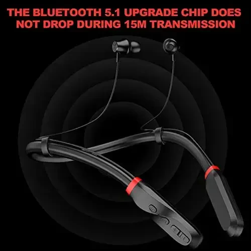 Nepartak I35 Wireless Bluetooth Headphones, 120 Hours Playtime, Skin-Friendly, Magnetic Suction, IPX5 Waterproof - 2