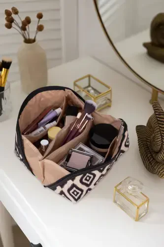 Непромокаемый многоцелевой косметический органайзер с ручкой и просторными отделениями для путешествий - 3