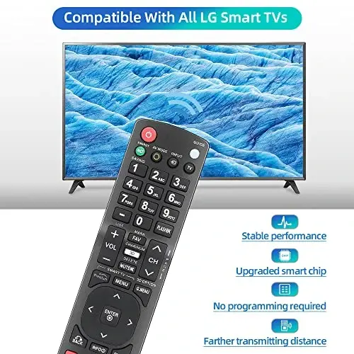 Neredeyse Tüm LG TV'ler İçin Evrensel Uzaktan Kumanda, LG TV Kumandası | LG LCD LED HD 3D Akıllı TV'ler İçin, Öğrenme Özelliği - 5
