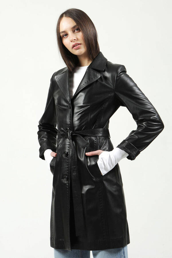 Neri Genuine Leather Women's Coat - 11