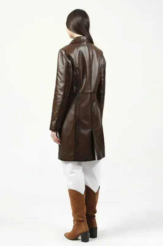 Neri Genuine Leather Women's Coat - 2