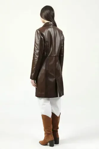 Neri Genuine Leather Women's Coat - Modazone (1)