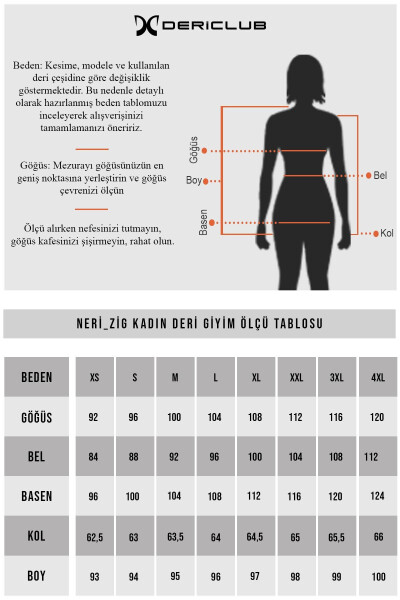 Neri Gerçek Deri Kadın Kaban - 14