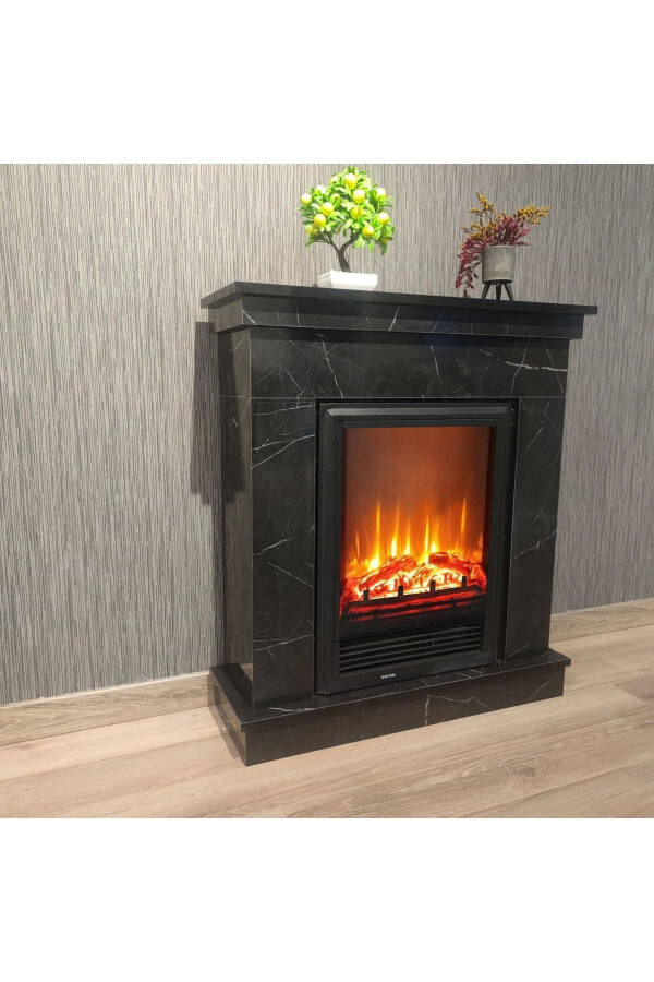 Nero Small Black Marble Pattern Fireplace 2015 - 4