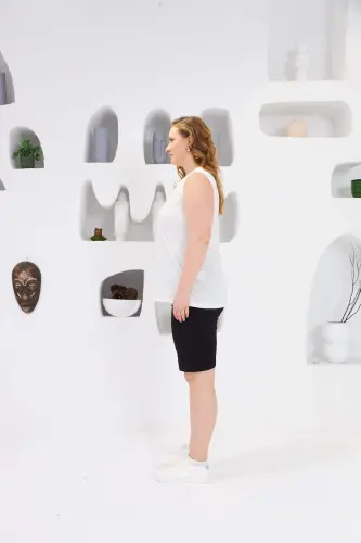 Нервюрли сифр кол катта размер блузка экрю - 3