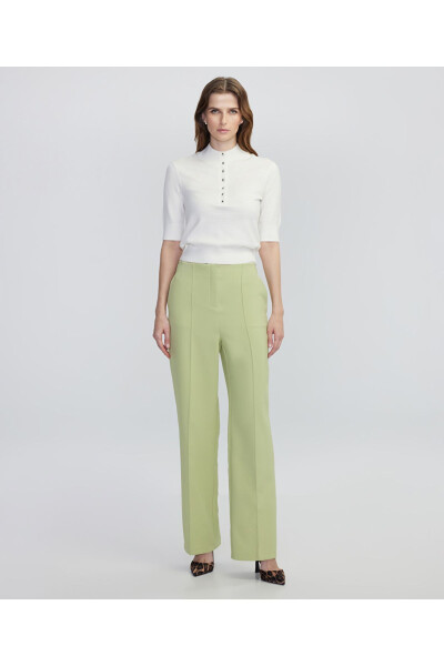 Nervür dikişli wide leg fit pantolon - İPEKYOL