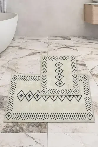 Нескользящие моющиеся 2 шт. 60x100 - 50x60 коврик для ванной набор для унитаза - 1