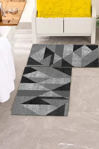 Нескользящий моющийся набор из 2 предметов: коврик для ванной, коврик для ванной, комплект для унитаза (1)-pramit 