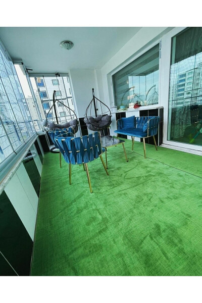 Nesrin Green Balcony Gel-Based Grass-Looked Rug - 23