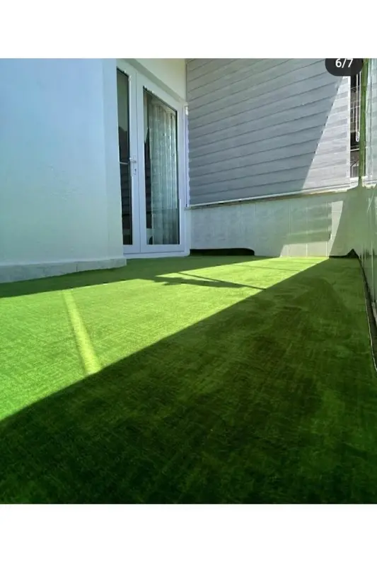 Nesrin Green Balcony Gel-Based Grass-Looked Rug - 2