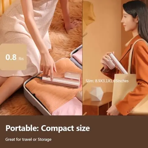 Nesugar Steamer for Clothes Steamer, Fashion Portable Handheld Garment Steamer, 0.8lbs Lightly, 15s Fast Heat-up, 10 Minutes of Continuous Steam, Light Mini Steam Iron for travel and home(100-120V) - 3