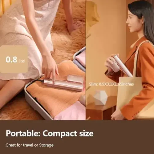 Nesugar Steamer for Clothes Steamer, Fashion Portable Handheld Garment Steamer, 0.8lbs Lightly, 15s Fast Heat-up, 10 Minutes of Continuous Steam, Light Mini Steam Iron for travel and home(100-120V) - 3