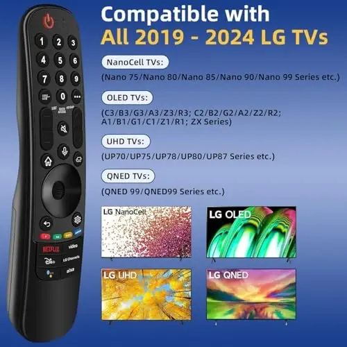 Nettech New LG AKB72915239 Universal Remote Control for All LG Brand TV, Smart TV - 1 Year Warranty(LG-23+AL) - 7