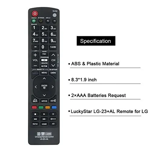 Nettech New LG AKB72915239 Universal Remote Control for All LG Brand TV, Smart TV - 1 Year Warranty(LG-23+AL) - 5