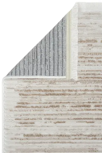 Nevada 2501 Cream Mink Carpet Modern Striped Soft Machine Carpet Easy to Clean Bedroom Carpet-Mink 8 - 3