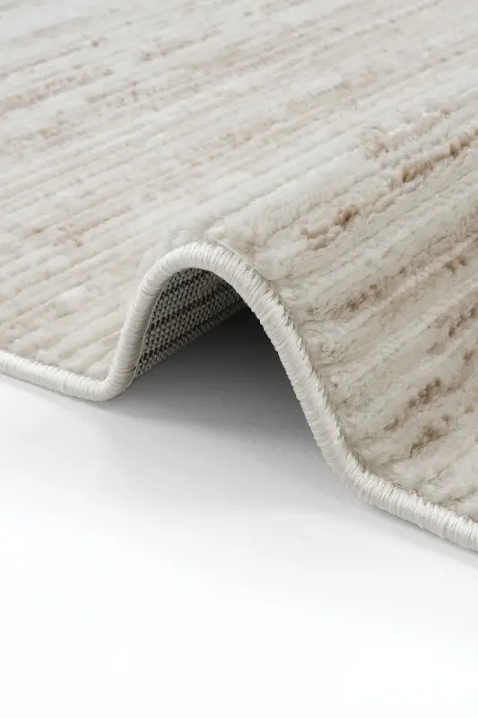 Nevada 2501 Cream Mink Carpet Modern Striped Soft Machine Carpet Easy to Clean Bedroom Carpet-Mink 8 - 6