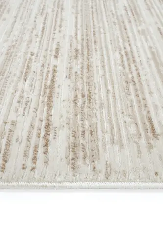 Nevada 2501 Cream Mink Carpet Modern Striped Soft Machine Carpet Easy to Clean Bedroom Carpet-Mink 8 - 7