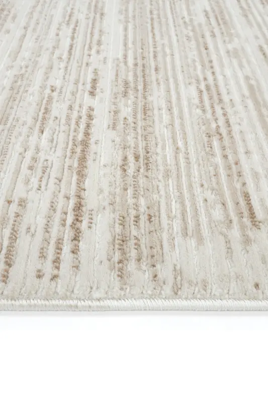 Nevada 2501 Cream Mink Carpet Modern Striped Soft Machine Carpet Easy to Clean Bedroom Carpet-Mink 8 - 7