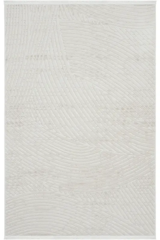 Nevada 2502 Cream Beige Modern Embossed Soft Easy-to-Clean Plain Color Living Room Carpet-Cream 4 - 3