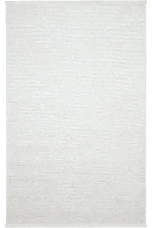 Nevada 2504 Cream Beige Machine Carpet Soft Embossed Plain Carpet Summer Room Living Room Hall Carpet-White - 3