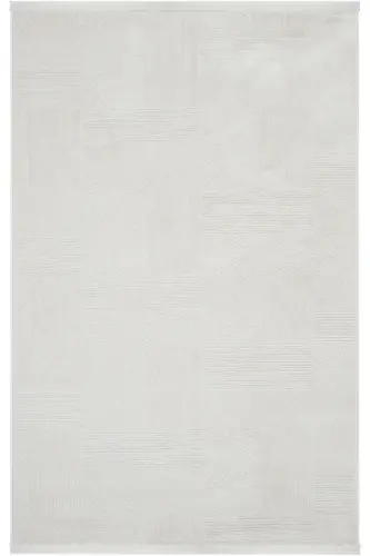 Nevada 2507 Cream Beige Striped Machine Carpet Soft Embossed Bedroom Living Room Sitting Room Carpet-Cream 3 - 5